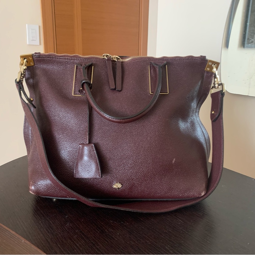 Mulberry Burgundy Leather Tote